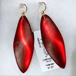 Alexis Bittar Dark Red Lucite Leaves